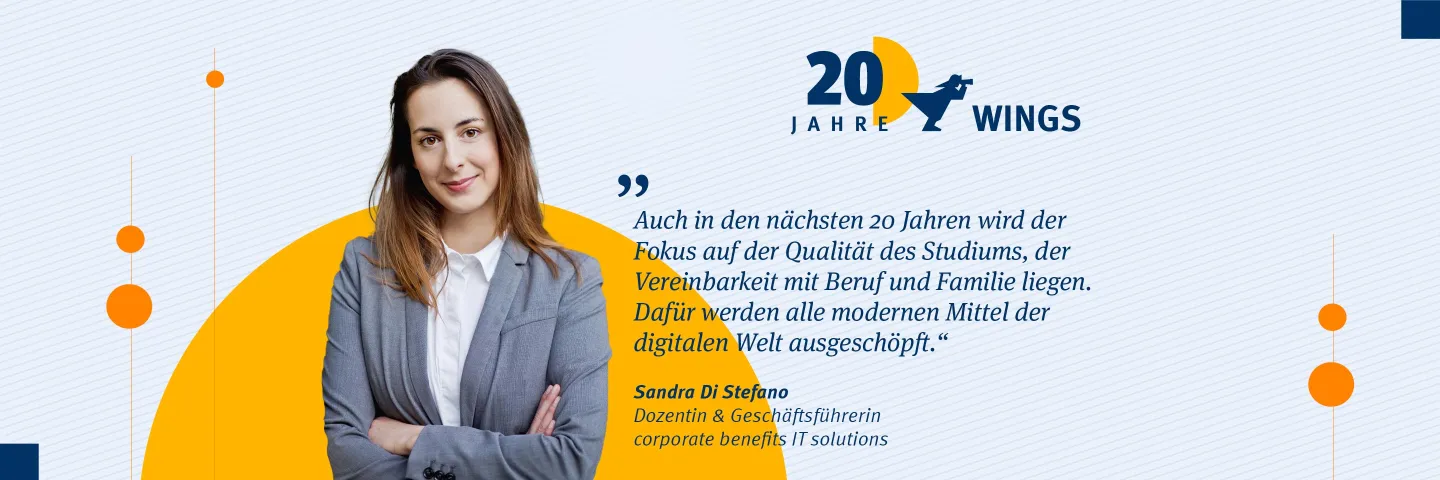 20 Jahre Sandra de Stefano | WINGS-Fernstudium
