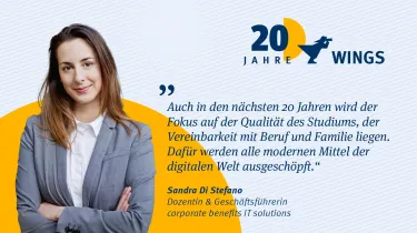 20 Jahre Sandra de Stefano | WINGS-Fernstudium