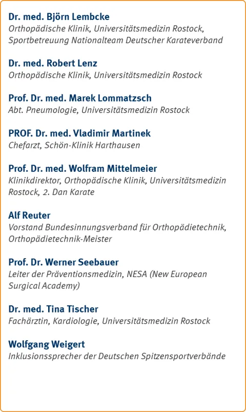 Weiterbildung Sportmedizin Dozenten