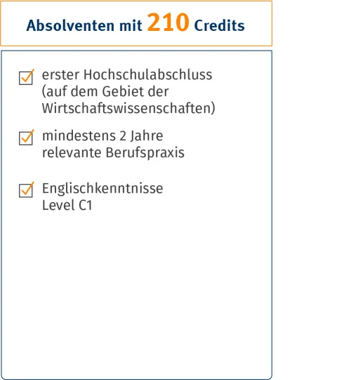 MBA Logistic and Trade Zulassung 210 Credits