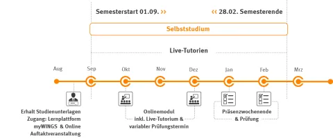 Bachelor Wirtschaftsinformatik Zeitstrahl | WINGS-Fernstudium