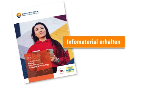 Master Digital Commerce, Marketing & Psychology Broschuere anfordern | WINGS-Fernstudium